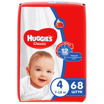   / Huggies  Classic  4 (7-18 ) 68   
