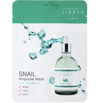 картинка Ла Мисо / La Miso -  Маска ампульная для лица Premium Jigott с муцином улитки 27 мл от магазина