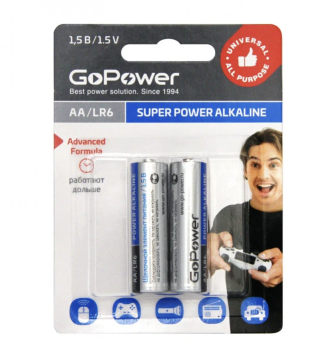    / Go Power -  Super Power Alkaline AA/LR6 1,5V 2   