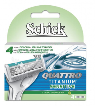      / Schick Quattro Titanium Sensitive -     4   